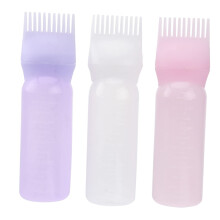 3pcs Hair Dye Applicator Bottles Set with Scale Lines for Home and Salon Use