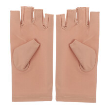 2Paare Outdoor-Sonnenhandschuhe in Khaki Mit Fingern Grip