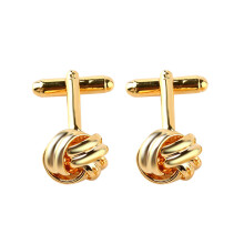 3Paare Goldene Manschettenknöpfe Knoten Kreativ Hemd Schmuck