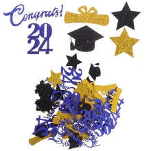 2Pcs Colorful Paper Confetti for Graduation Party Table Centerpieces