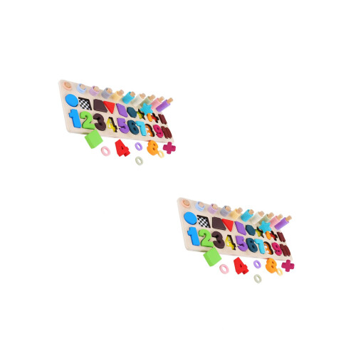 2Stk Holzpuzzle Set Und Formen Für Kleinkinder 2