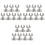 3Sets Metall Memo Kartenhalter Silber Robust Vielseitig 4