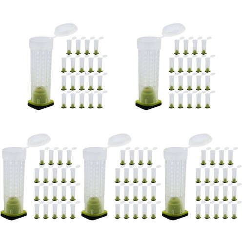 100Pcs Mesh Plastic Bee Keeper Cage for Breathable Safe Bee Protection 2