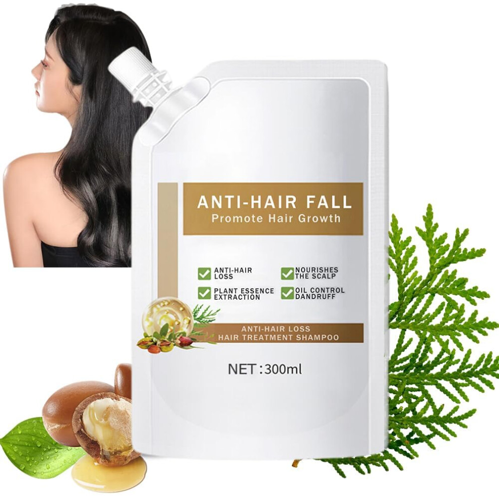 Anti Hair Loss Shampoo with Natural Ginger Extract for Men and Women, Repairs Dry Damaged Hair