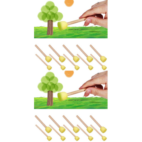 40Stk Mal Holz Bunt DIY Zubehör 2