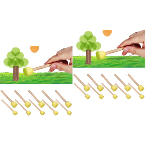 40Stk Mal Holz Bunt DIY Zubehör 1