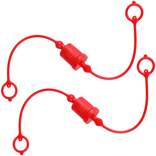 8Sets Hydraulik Schnellkupplung Schutzkappen Rot Langlebig 1