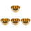 4Stk Herzförmiger Teller Gold Für Snack Dessert 4