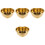 4Stk Herzförmiger Teller Gold Für Snack Dessert 5