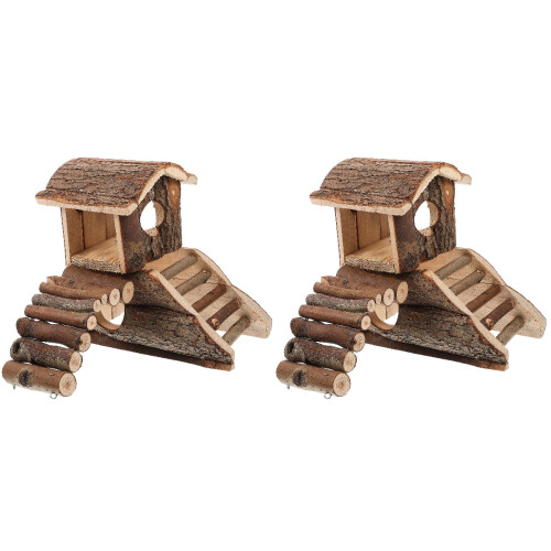 2Pièces En Bois Pour Hamster Pour Petits Rongeurs 1