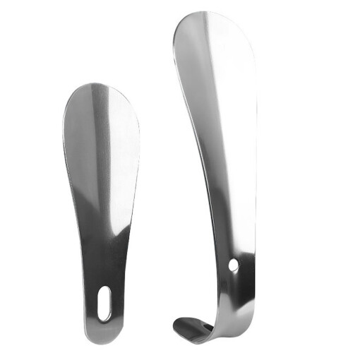 6Pièces Manche Long Aide-Chaussure Acier Argent