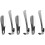 6Pièces Manche Long Aide-Chaussure Acier Argent 4