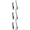 6Pièces Manche Long Aide-Chaussure Acier Argent 8