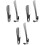 6Pièces Manche Long Aide-Chaussure Acier Argent 3