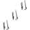 6Pièces Manche Long Aide-Chaussure Acier Argent 5