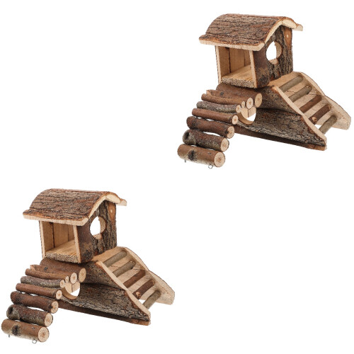 2Pièces En Bois Pour Hamster Pour Petits Rongeurs 2