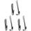 6Pièces Manche Long Aide-Chaussure Acier Argent 2