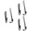 6Pièces Manche Long Aide-Chaussure Acier Argent 6