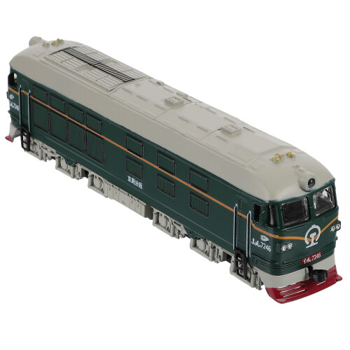 3Pièces Train Jouet Vert Métal Plastique Simulation Enfants