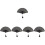5Pièces Éventails À Main Pliables , Bambou Durable Pour Fête 5
