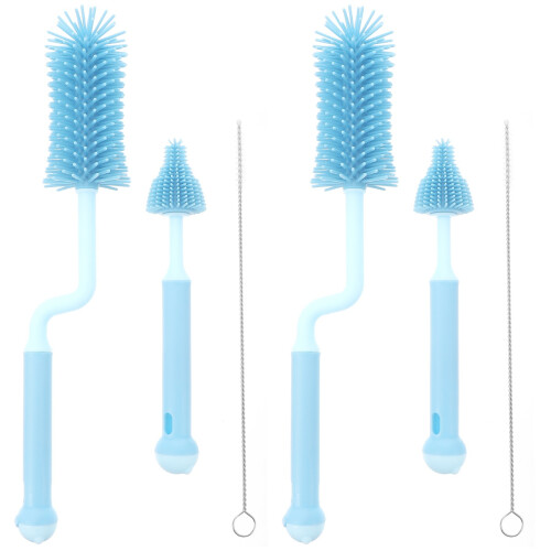2Ensembles Brosse Silicone Bébé Nettoyage Sucettes 1