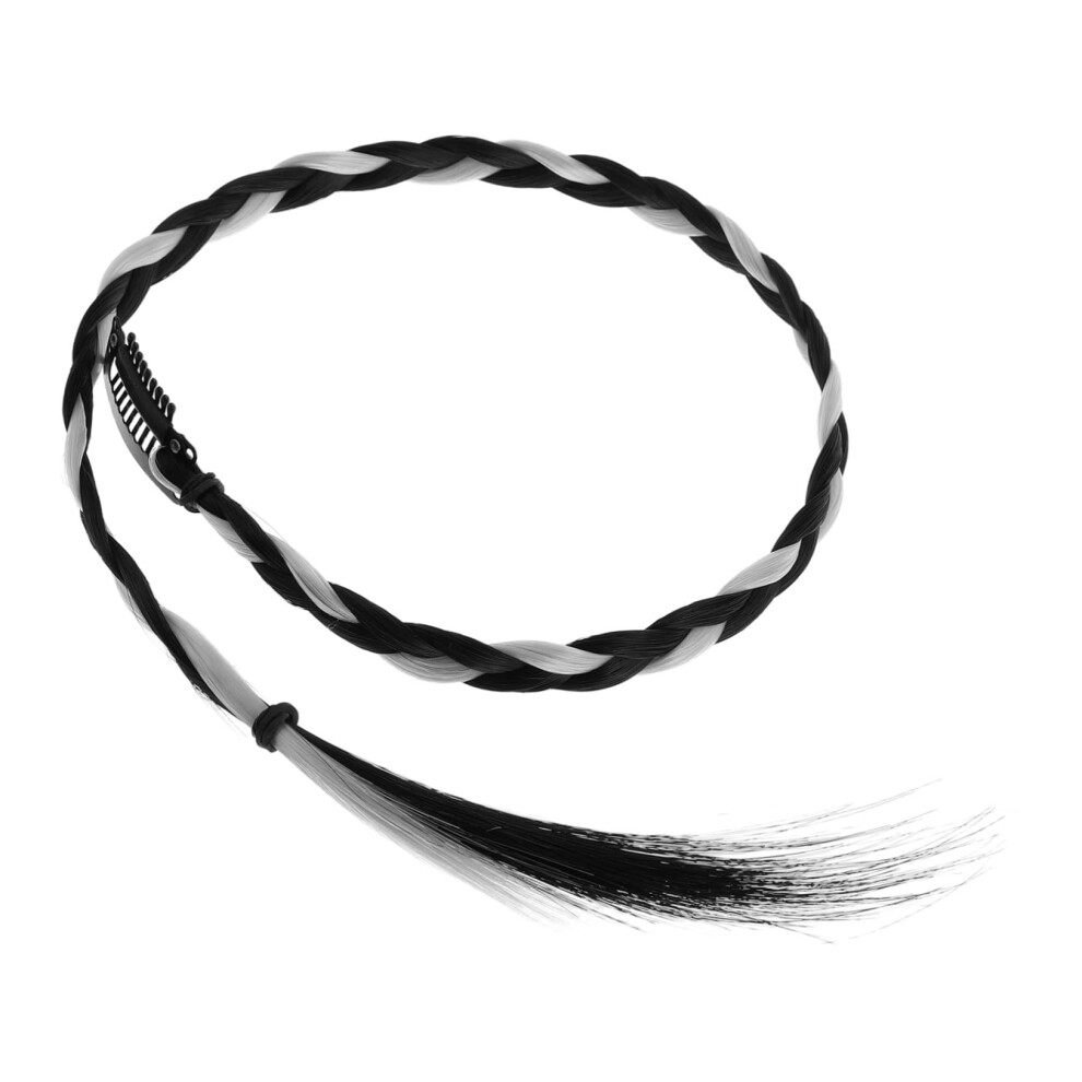 Unisex Long Braided Wig For Women Clip In Braid Hair Extensions Realistic Fake Braid Hairpiece For Daily Wear