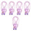5Pièces À Enfants Bois Violet Réglable 3