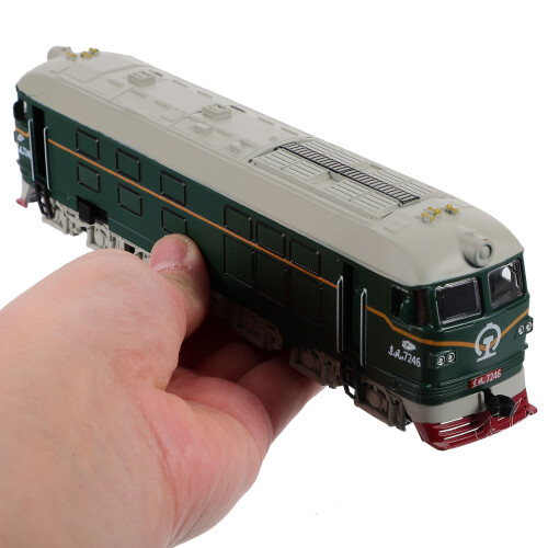 3Pièces Train Jouet Vert Métal Plastique Simulation Enfants 2