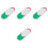 4Pièces Indicateurs Glissants Blancs Office Confidentialité Facile 6