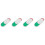 4Pièces Indicateurs Glissants Blancs Office Confidentialité Facile 7