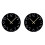 2Pcs Acrylic Wall Clock Black Silent Arabic Numeral Decorative Clock 2