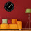 2Pcs Acrylic Wall Clock Black Silent Arabic Numeral Decorative Clock 7