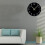 2Pcs Acrylic Wall Clock Black Silent Arabic Numeral Decorative Clock 9