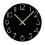 2Pcs Acrylic Wall Clock Black Silent Arabic Numeral Decorative Clock 1