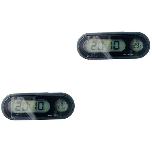 2Pièces Thermomètre Noir Durable 2