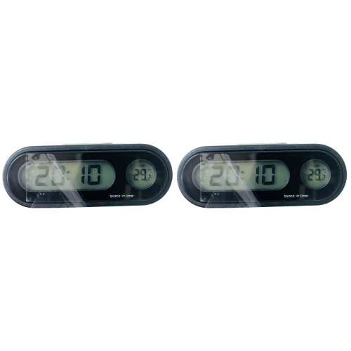 2Pièces Thermomètre Noir Durable 1