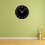 2Pcs Acrylic Wall Clock Black Silent Arabic Numeral Decorative Clock 10