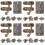 4 Sets Small Hinge Swing Arm Latch Antique Hasp Hardware Replacement 5