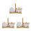 3Pcs Ceramic Sugar Bowl and Cream Pitcher Set on Tray 5