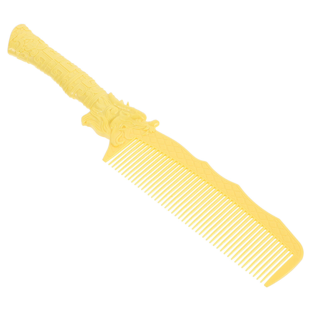 Ohphcall 5Pcs Yellow Wide Tooth Hair Combs Men's Haircut And Styling Combs