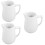 3Pcs Smooth Ceramic Creamer Pitcher White Mini Milk Jug for Home Bar 9