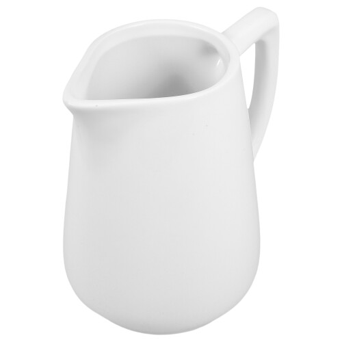 3Pcs Smooth Ceramic Creamer Pitcher White Mini Milk Jug for Home Bar 2