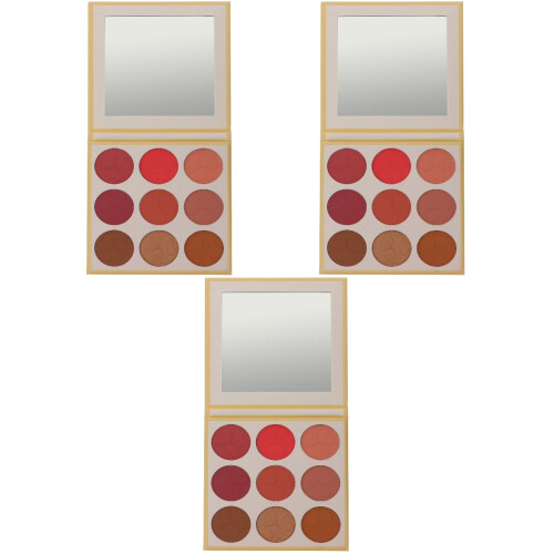 3Pièces Ensemble Blush Palette Cosmétiques Portable 2