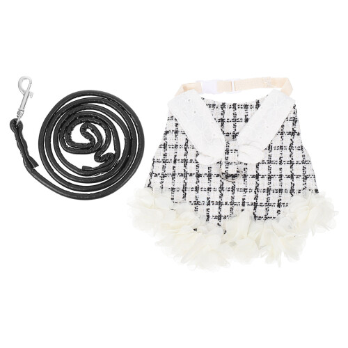 5Sets Stylish Black Bunny Harness Leash Rabbit Costume for Pets