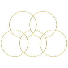 25Pièces Cercles Métalliques Dorés Pour Artisanat Wreath Décoration