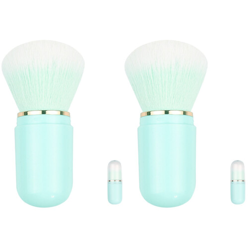 2 Count Highlighter Brush Blush Brushes For Makeup Cheeks Mini Powder 2