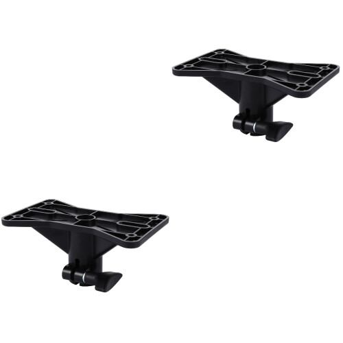 2Pièces Support Enceinte Noir Solide Pour Bureau Et Représentation 2