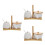 3Pcs Ceramic Sugar Bowl and Cream Pitcher Set on Tray 6