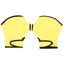 2Pairs Yellow Swimming Mittens Nylon Wear-Resistant Pool Hand Covers