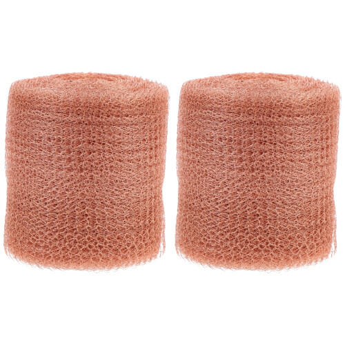 2Pcs Lightweight Copper Mesh Snail Blocker Home Practical Brown Mesh 1